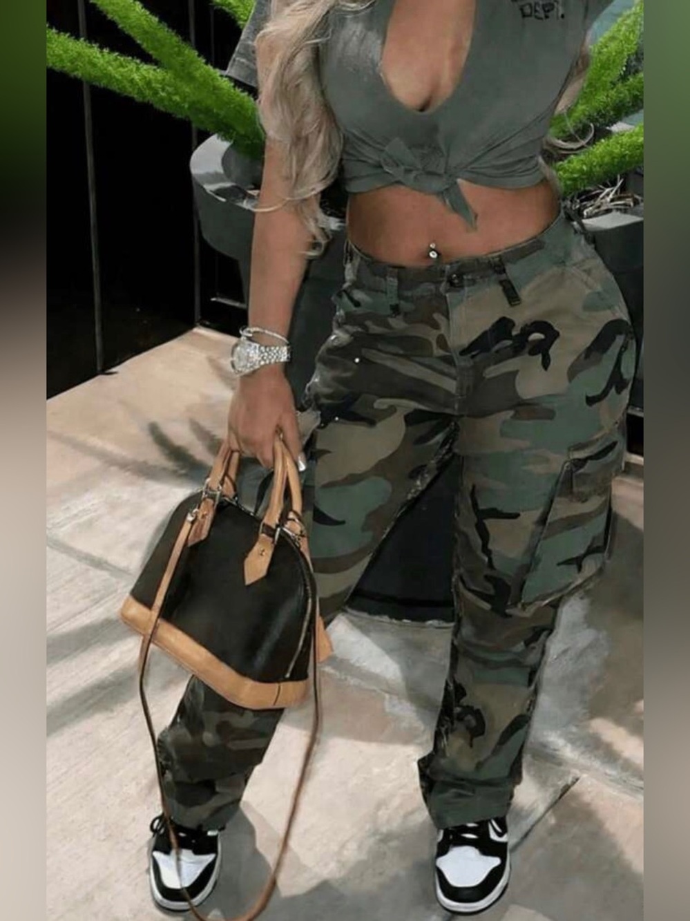 Camo Cargo Pants - Green Multi